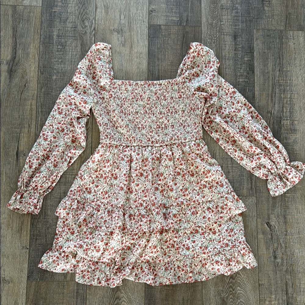 Floral Dress in Pink and White